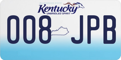 KY license plate 008JPB