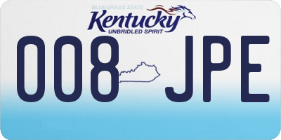 KY license plate 008JPE