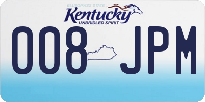 KY license plate 008JPM