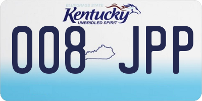 KY license plate 008JPP