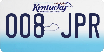 KY license plate 008JPR