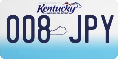 KY license plate 008JPY