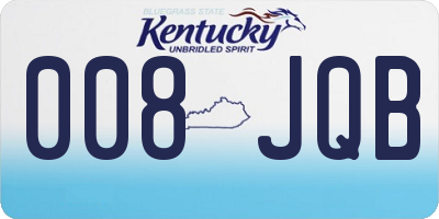 KY license plate 008JQB