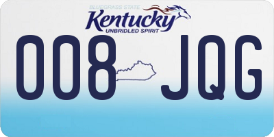 KY license plate 008JQG