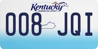 KY license plate 008JQI