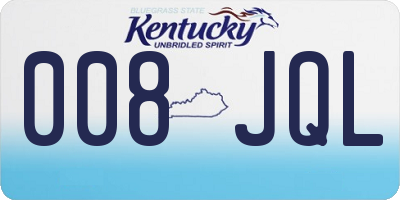 KY license plate 008JQL