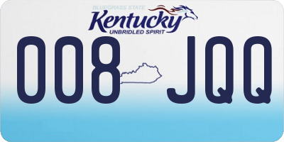 KY license plate 008JQQ
