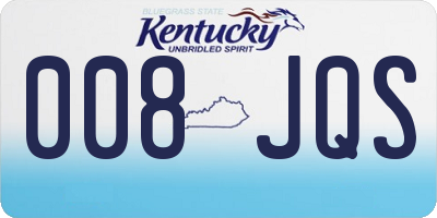 KY license plate 008JQS