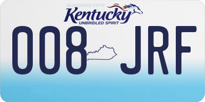 KY license plate 008JRF