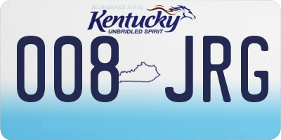 KY license plate 008JRG