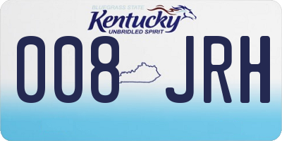 KY license plate 008JRH