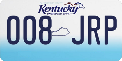 KY license plate 008JRP