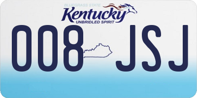 KY license plate 008JSJ