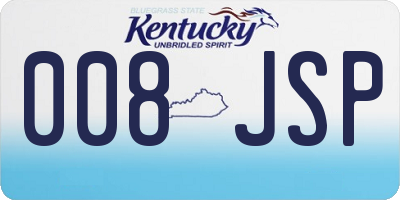 KY license plate 008JSP