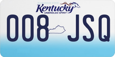 KY license plate 008JSQ