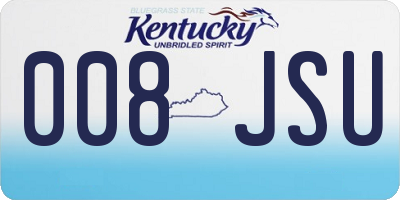 KY license plate 008JSU