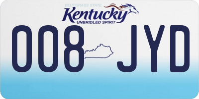 KY license plate 008JYD