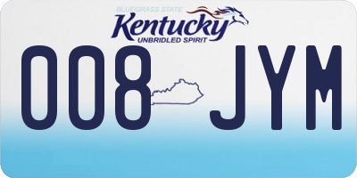 KY license plate 008JYM