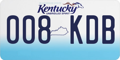 KY license plate 008KDB