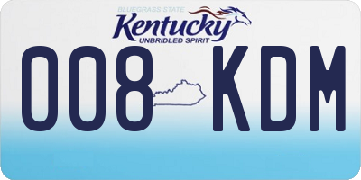 KY license plate 008KDM