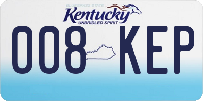 KY license plate 008KEP