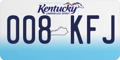 KY license plate 008KFJ