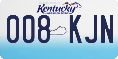 KY license plate 008KJN