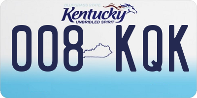KY license plate 008KQK