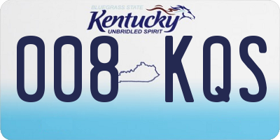 KY license plate 008KQS