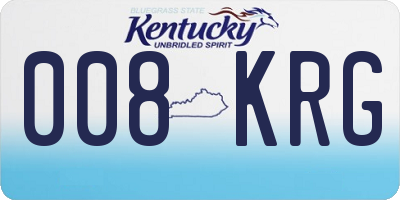 KY license plate 008KRG