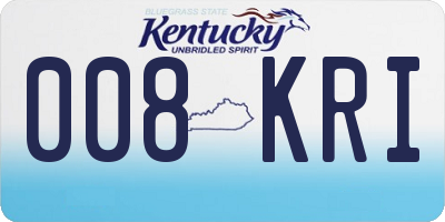 KY license plate 008KRI