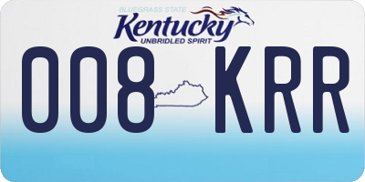 KY license plate 008KRR