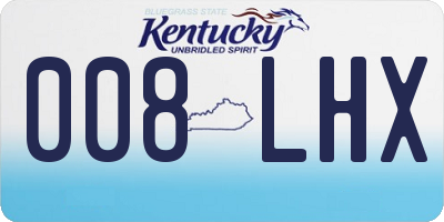 KY license plate 008LHX