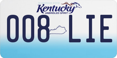 KY license plate 008LIE