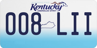 KY license plate 008LII