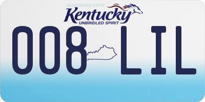 KY license plate 008LIL