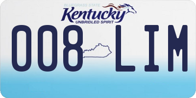 KY license plate 008LIM