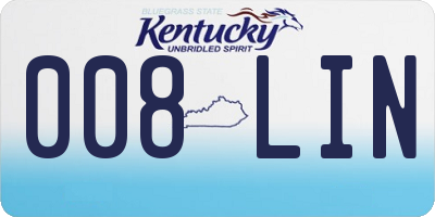 KY license plate 008LIN