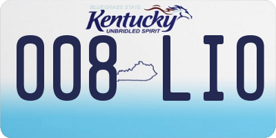 KY license plate 008LIO