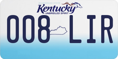 KY license plate 008LIR