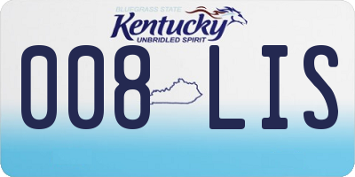 KY license plate 008LIS
