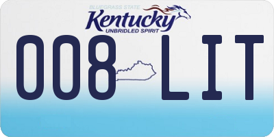 KY license plate 008LIT