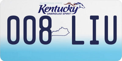 KY license plate 008LIU