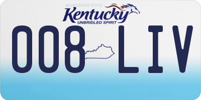 KY license plate 008LIV