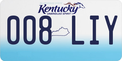 KY license plate 008LIY