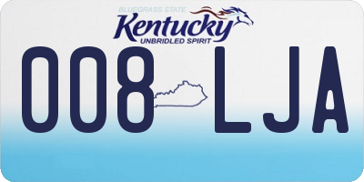 KY license plate 008LJA