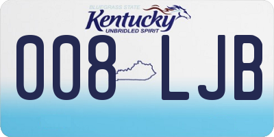 KY license plate 008LJB