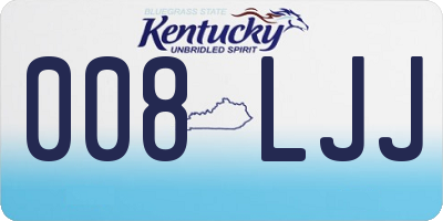 KY license plate 008LJJ