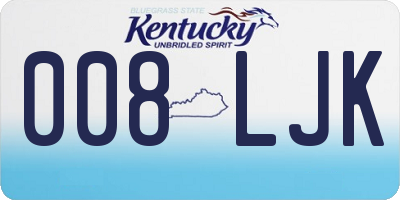 KY license plate 008LJK