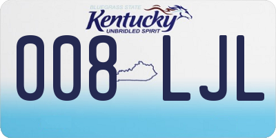 KY license plate 008LJL